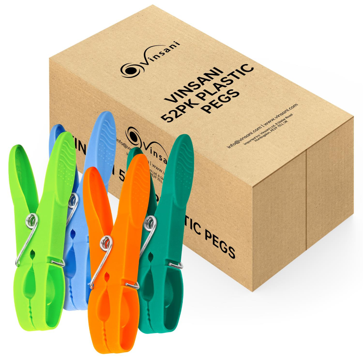 VINSANI 52PK PLASTIC PEGS 1010510